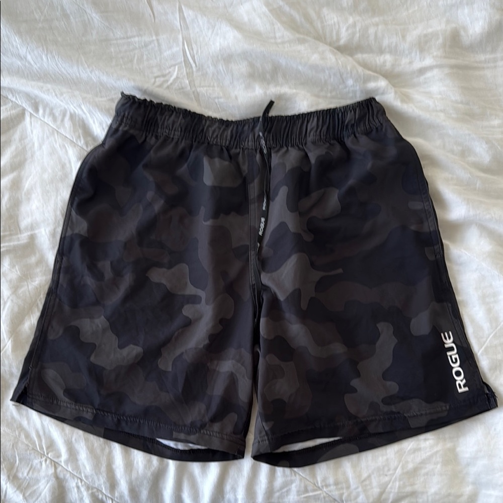Rogue Men's Athletic Shorts - Black Camo